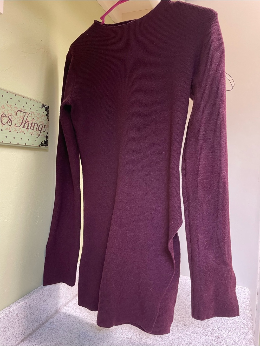 Veiled Collection Top Knit Split Hem